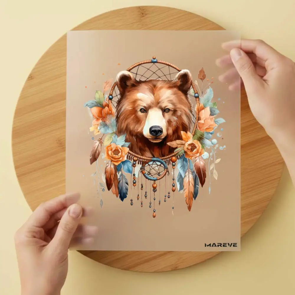 Bügelbild/Sticker - Watercolour - Boho - Bär