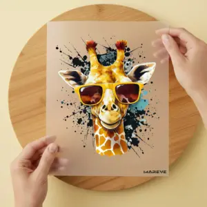 Bügelbild/Sticker - Watercolour - Coole Giraffe