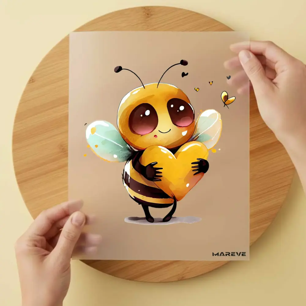 Bügelbild/Sticker - Watercolour - Cute - Biene