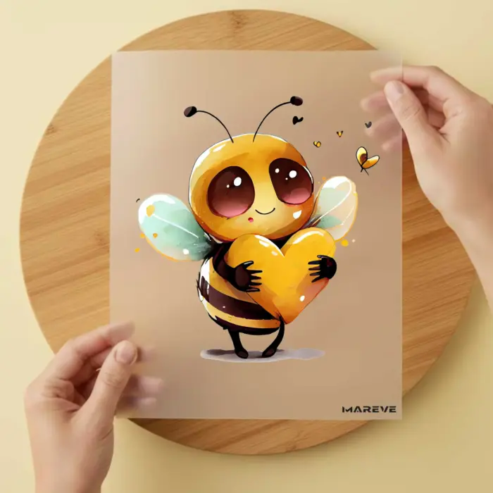 Bügelbild-Watercolour-Cute-Biene