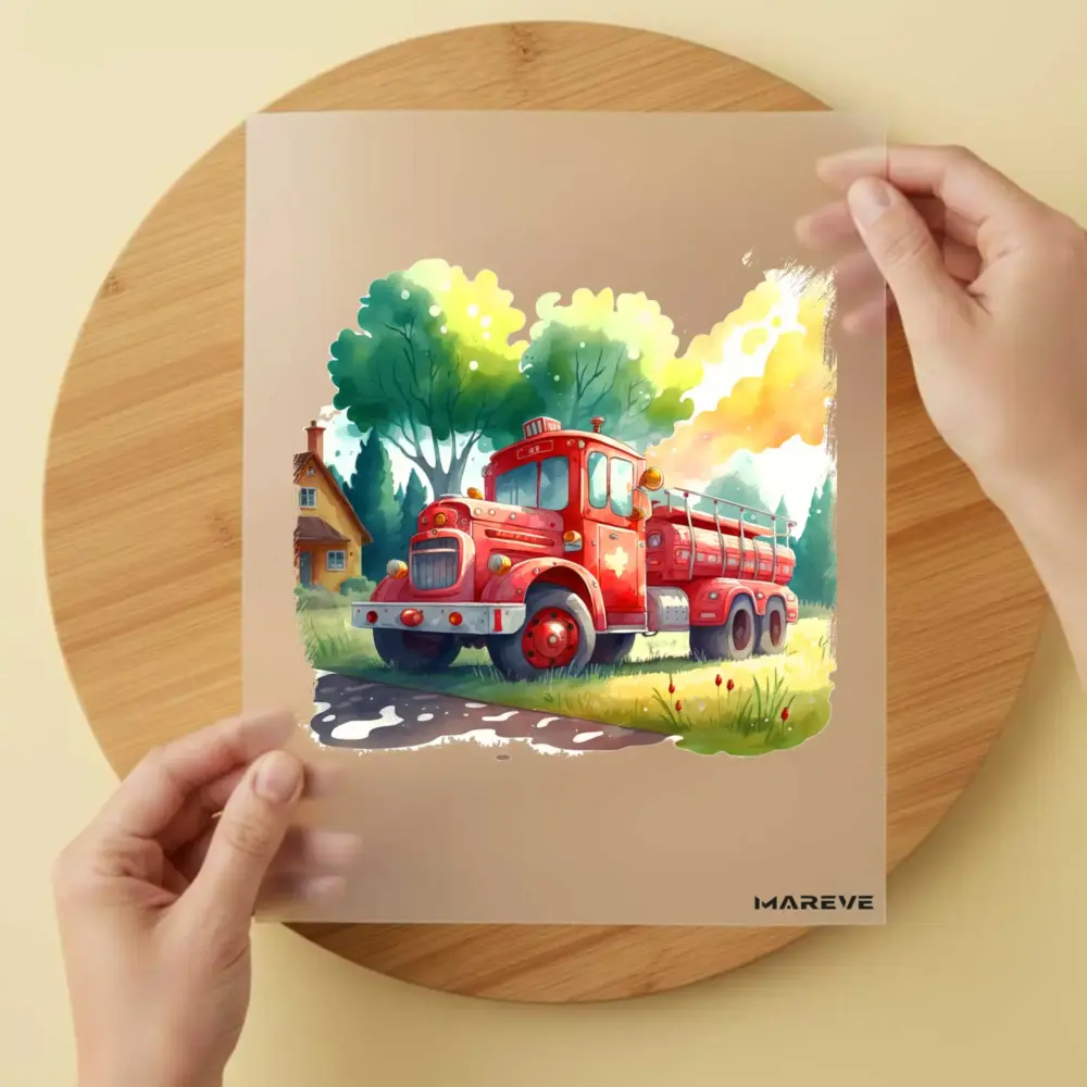 Bügelbild/Sticker - Watercolour - Feuerwehr