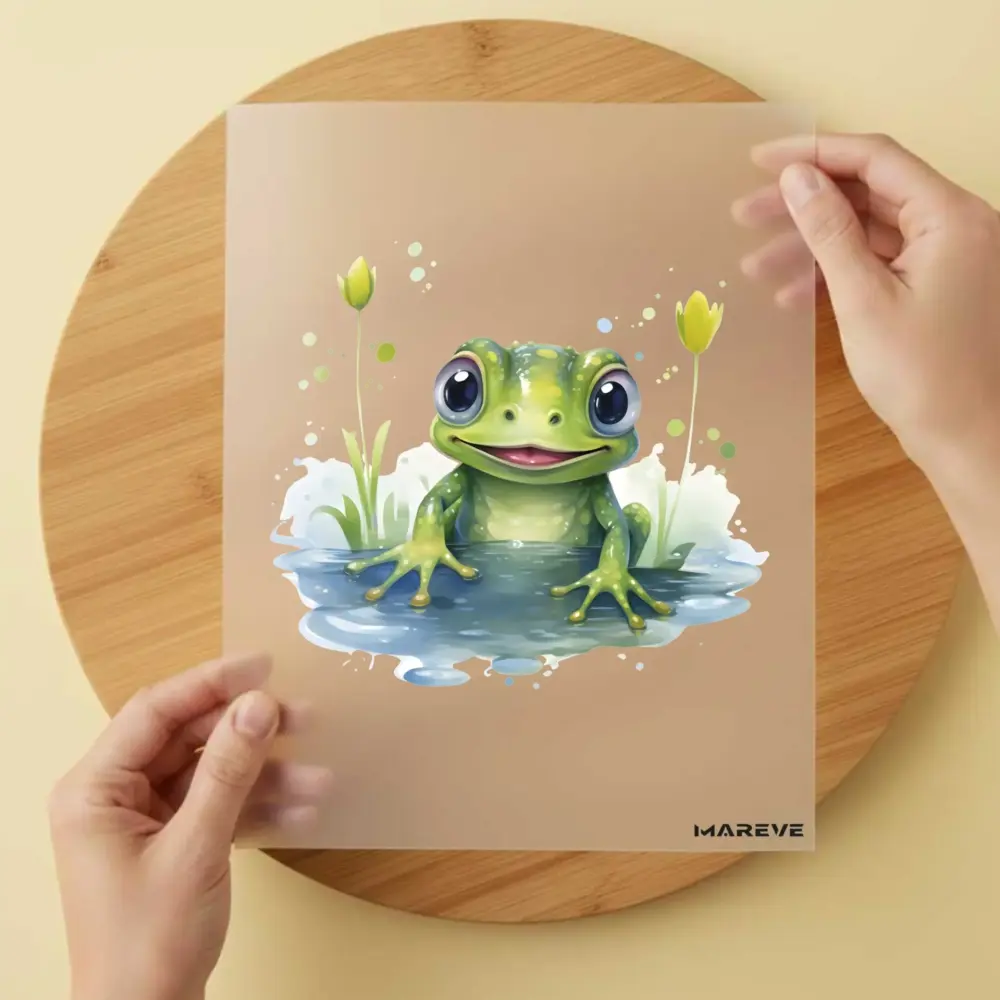 Bügelbild/Sticker - Watercolour - Frosch - See