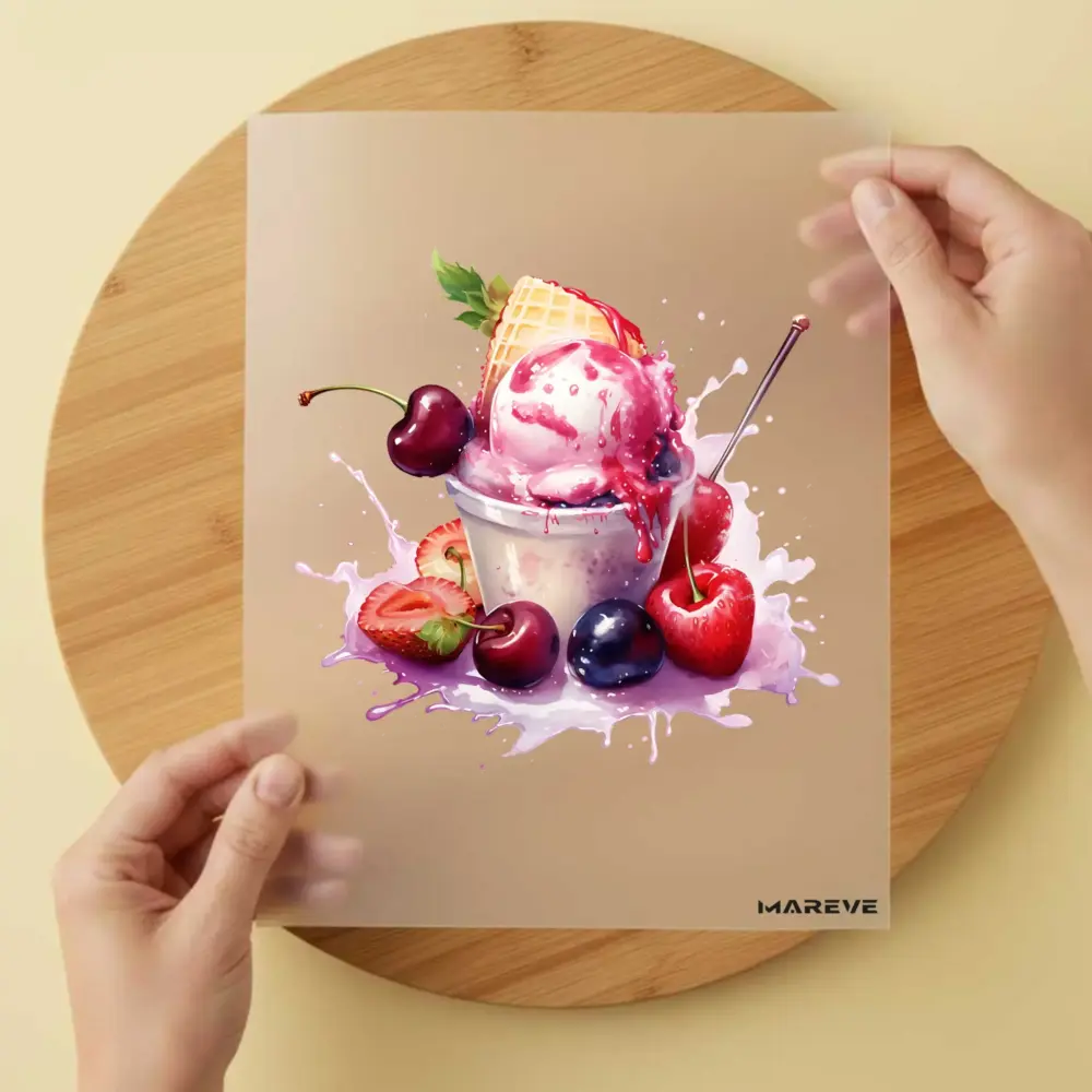 Bügelbild/Sticker - Watercolour - Fruchteis