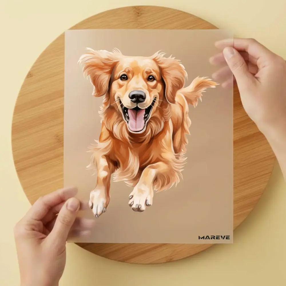 Bügelbild/Sticker - Watercolour - Golden Retriever