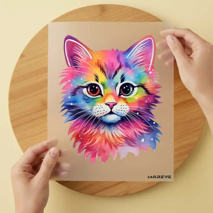 Bügelbild-Watercolour-Katzenbaby-Rainbow Bügelbild-Watercolour-Katzenbaby-Rainbow