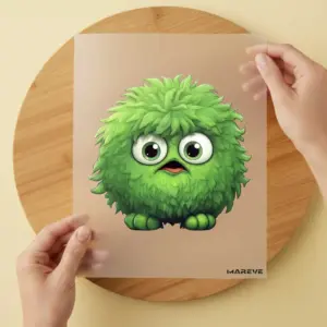 Bügelbild/Sticker - Watercolour - Monster - Grün