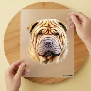 Bügelbild/Sticker - Watercolour - Shar Pei