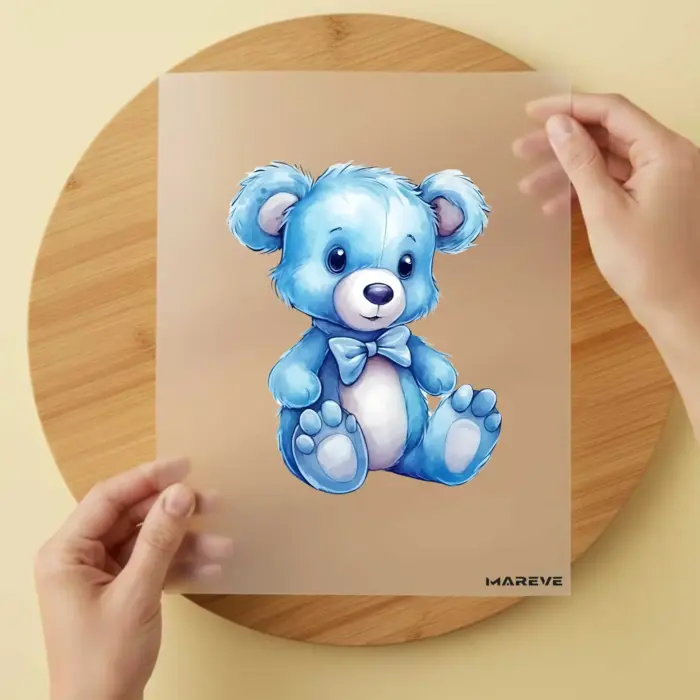 Bügelbild - Watercolour - Teddybär - Blau Bügelbild - Watercolour - Teddybär - Blau