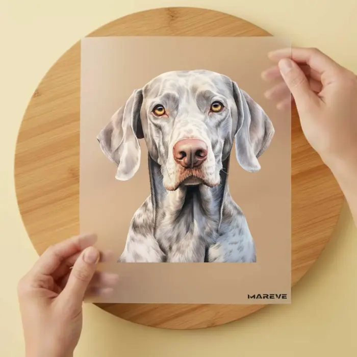 Bügelbild-Watercolour-Weimaraner