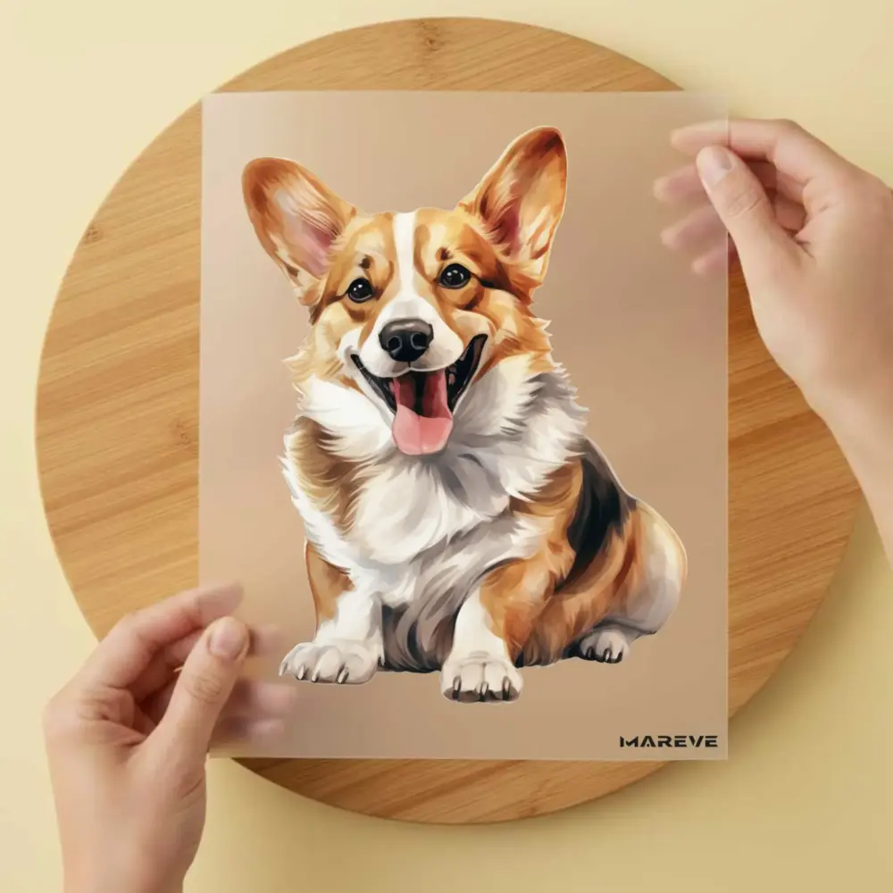 Bügelbild/Sticker - Watercolour - Welsh Corgi