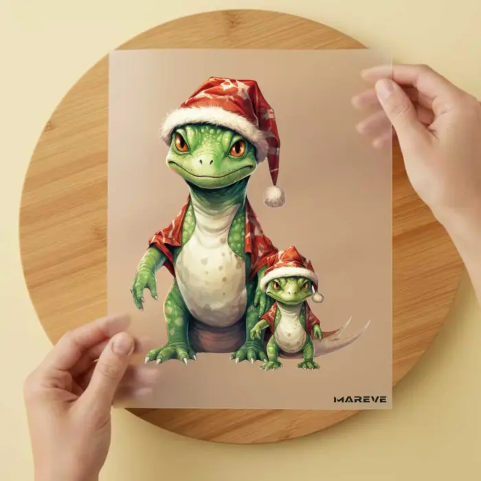 Bügelbild-Weihnachten-Dinos-Papa-Kind