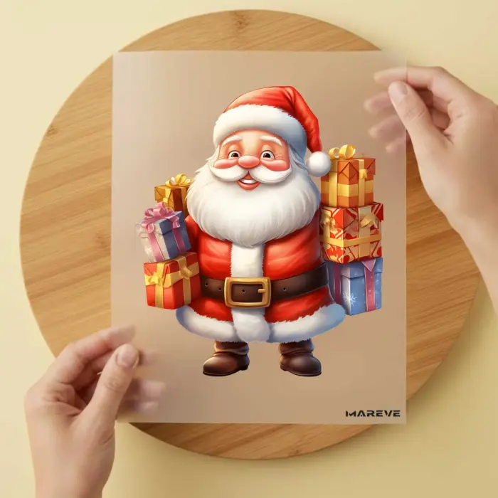 Bügelbild-Weihnachtsmann-Geschenke Bügelbild-Weihnachtsmann-Geschenke