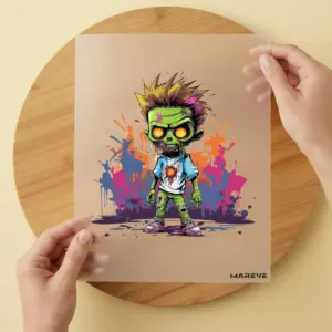 Bügelbild/Sticker - Zombie - Bunt