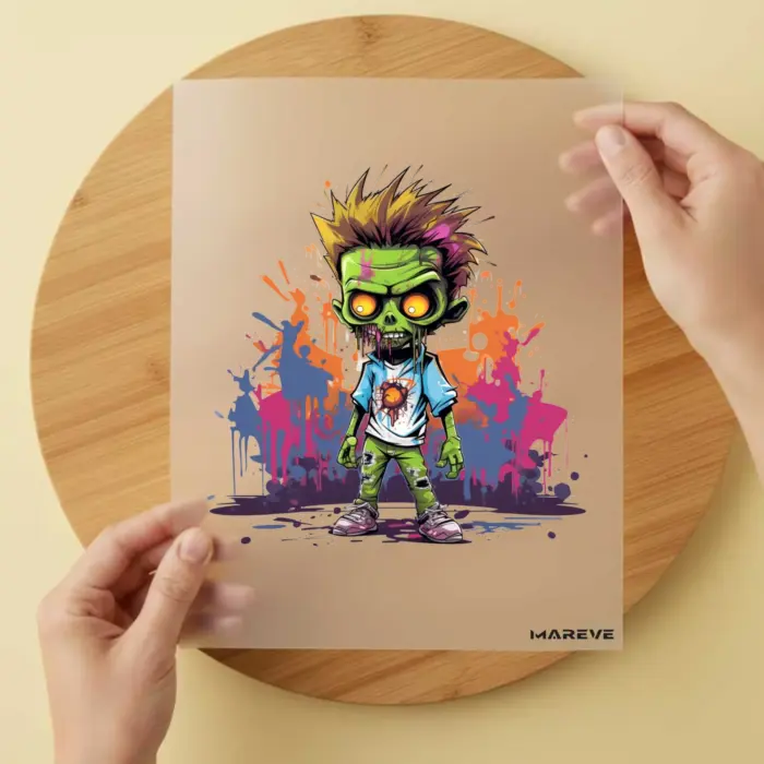 Bügelbild-Zombie-Bunt Bügelbild-Zombie-Bunt