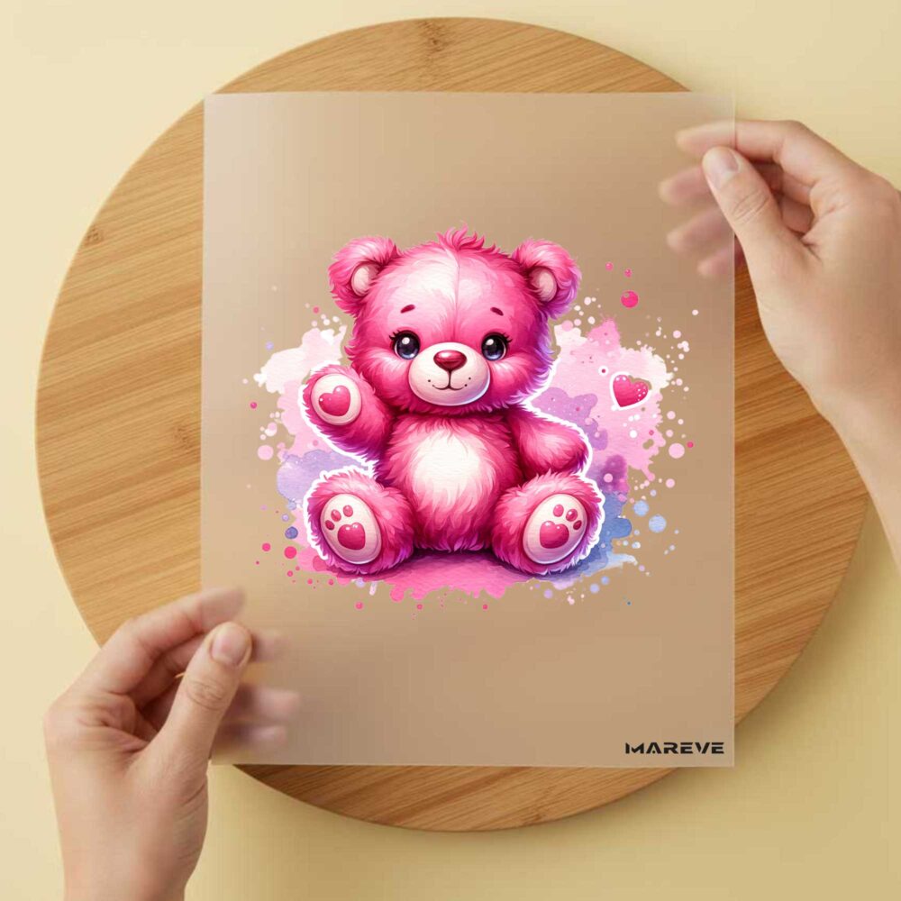 Bügelbild/Sticker - Teddy - Baby - Rosa