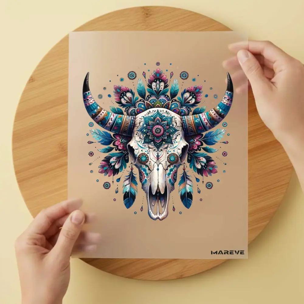 Bügelbild/Sticker - Bulle - Skull 1