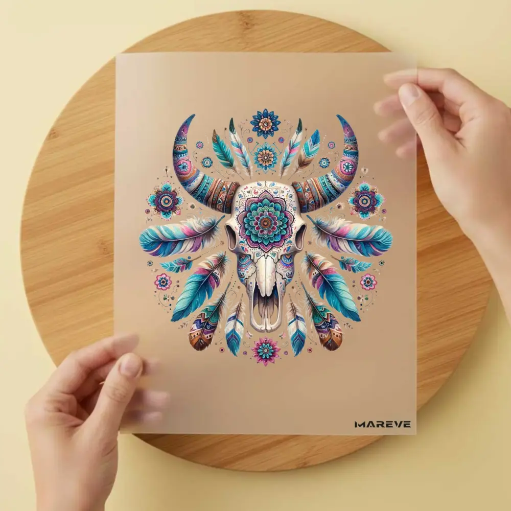 Bügelbild/Sticker - Bulle - Skull 2