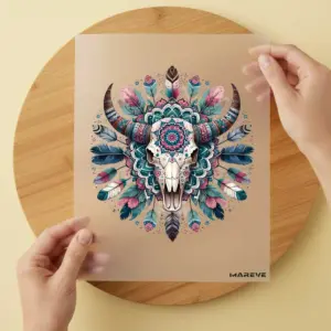 Bügelbild/Sticker - Bulle - Skull 3