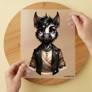 Bügelbild/Sticker - Cooles Pferd - Vorderansicht