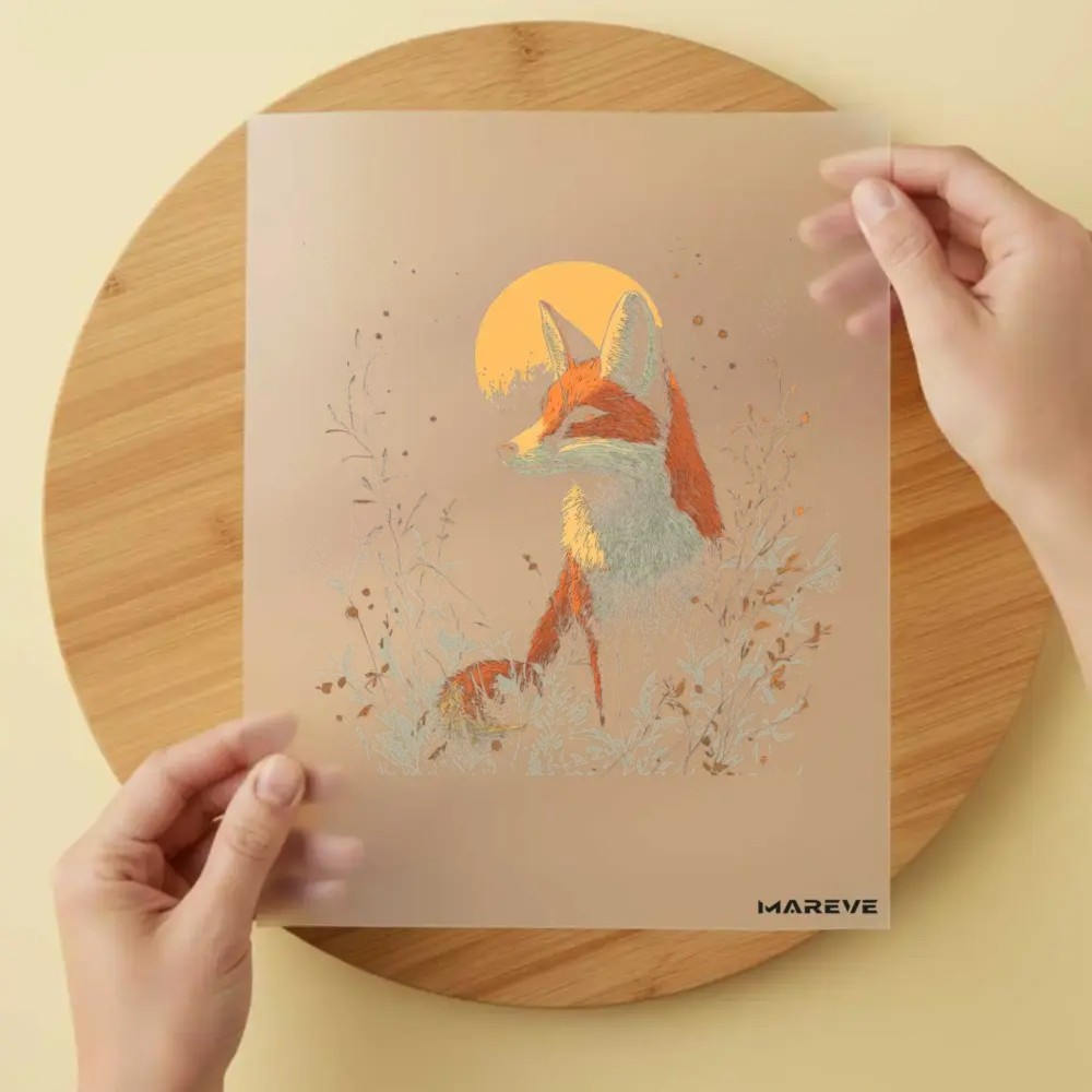 Bügelbild/Sticker - Dekor - Fuchs - Mond