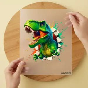 Bügelbild/Sticker - Dino - Mauerschlag