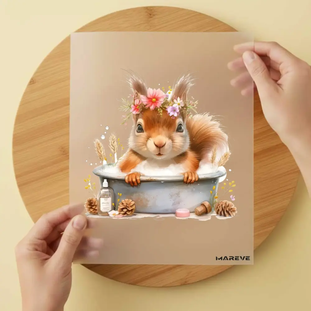 Bügelbild/Sticker - Eichhörnchen - Baden