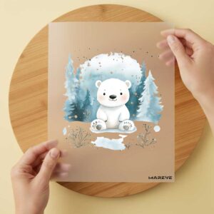 Bügelbild/Sticker - Eisbär - Landschaft