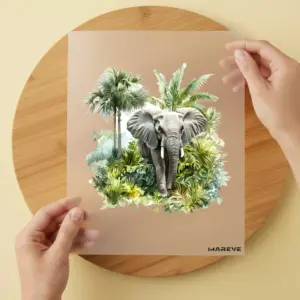 Bügelbild/Sticker - Elefant - Wildnis
