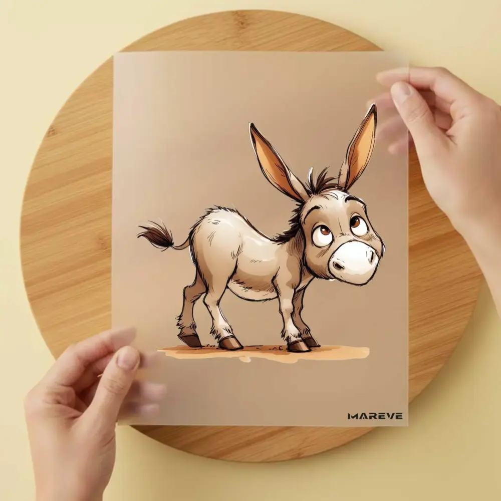 Bügelbild/Sticker - Esel - süßer Blick