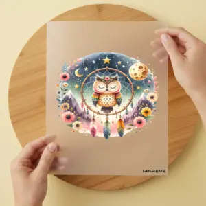 Bügelbild/Sticker - Eule - Traumfänger - Magic