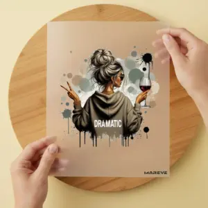 Bügelbild/Sticker - Frau - Dramatic