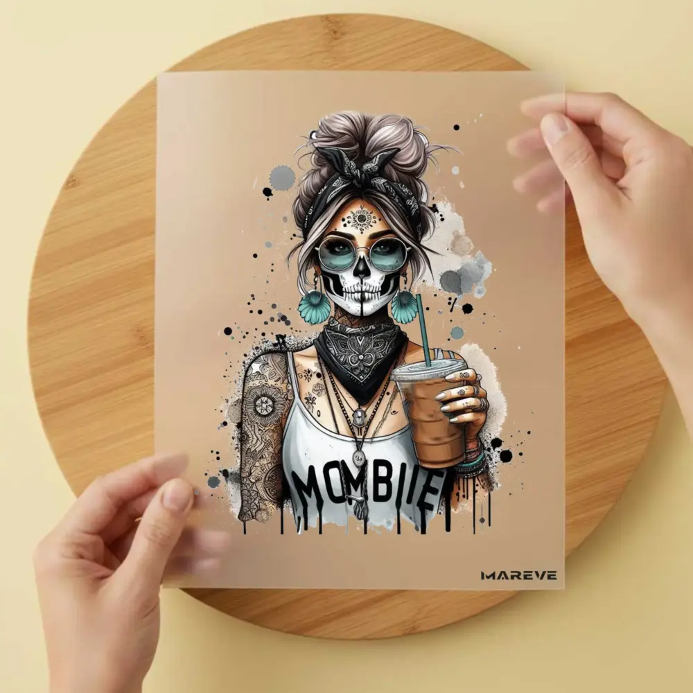 Bügelbild/Sticker - Frau - Mombie