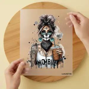 Bügelbild/Sticker - Frau - Mombie