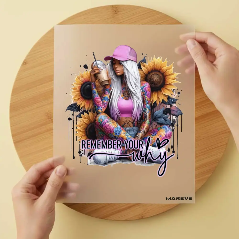 Bügelbild/Sticker - Frau - Remember