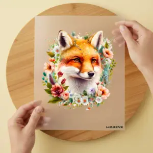 Bügelbild/Sticker - Fuchs - Flowertime