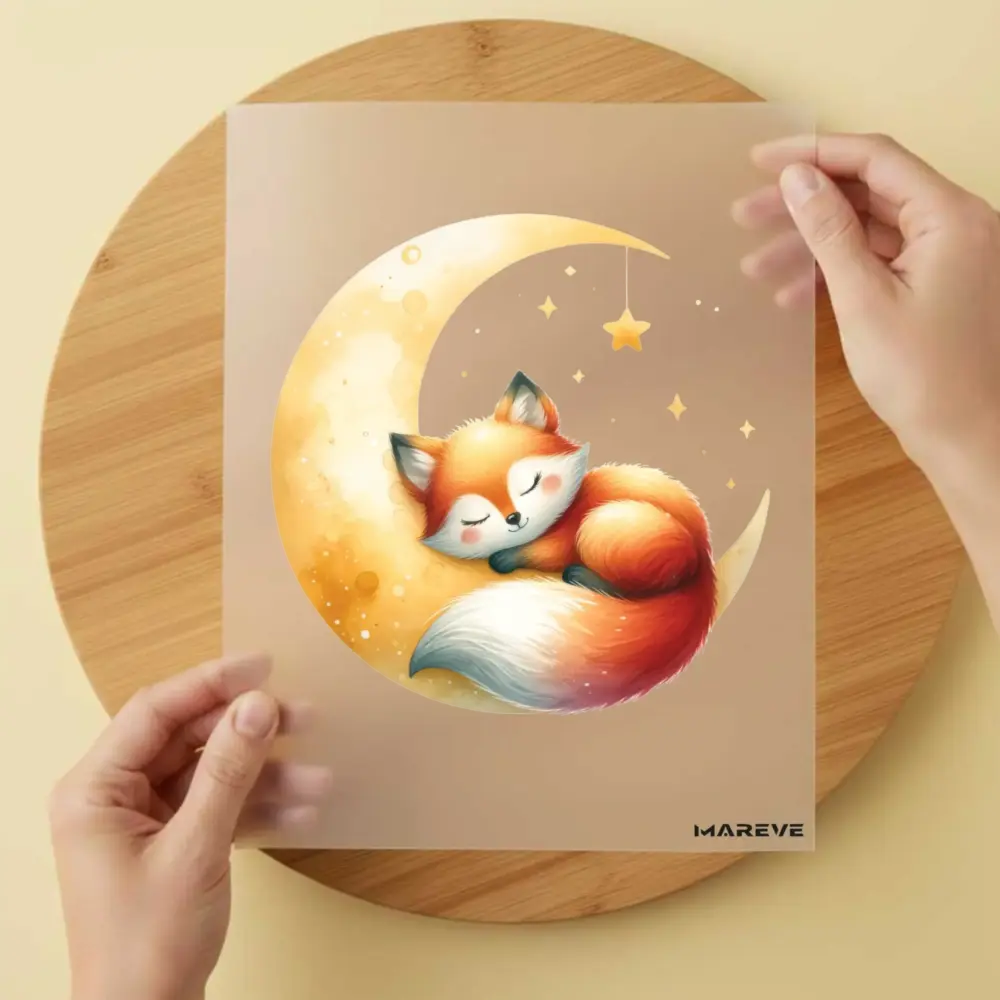 Bügelbild/Sticker - Fuchs - Mond
