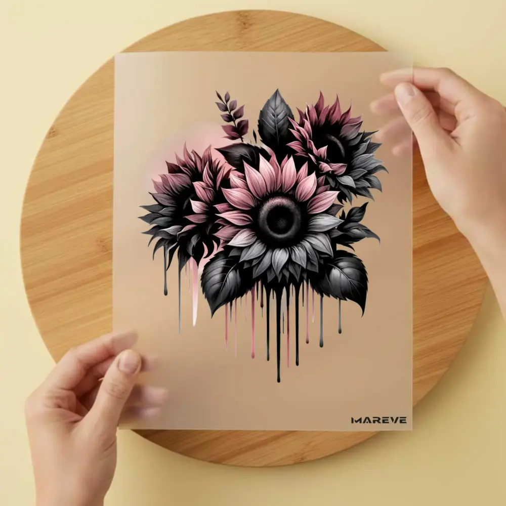 Bügelbild/Sticker - Gothic - Sonnenblumenstrauß