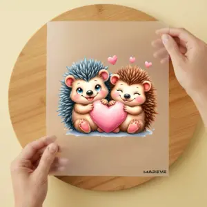 Bügelbild/Sticker - Igel - Love