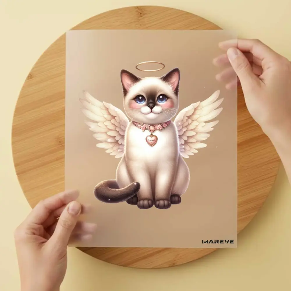 Bügelbild/Sticker - Katze - Engel