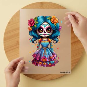 Bügelbild/Sticker - La Catrina - Bunt