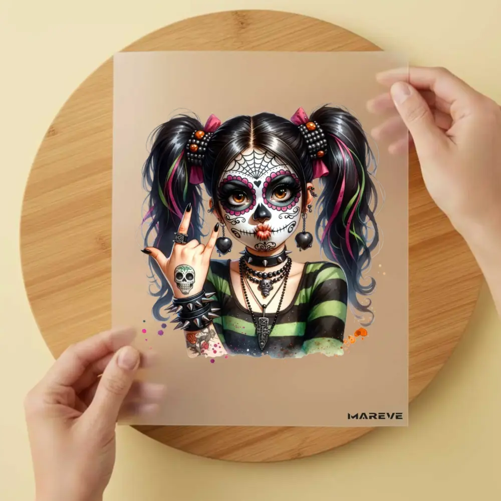 Bügelbild/Sticker - La Catrina - Gothic