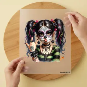 Bügelbild/Sticker - La Catrina - Gothic