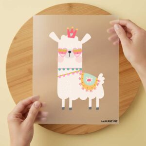 Bügelbild/Sticker - Lama - Herzbrille