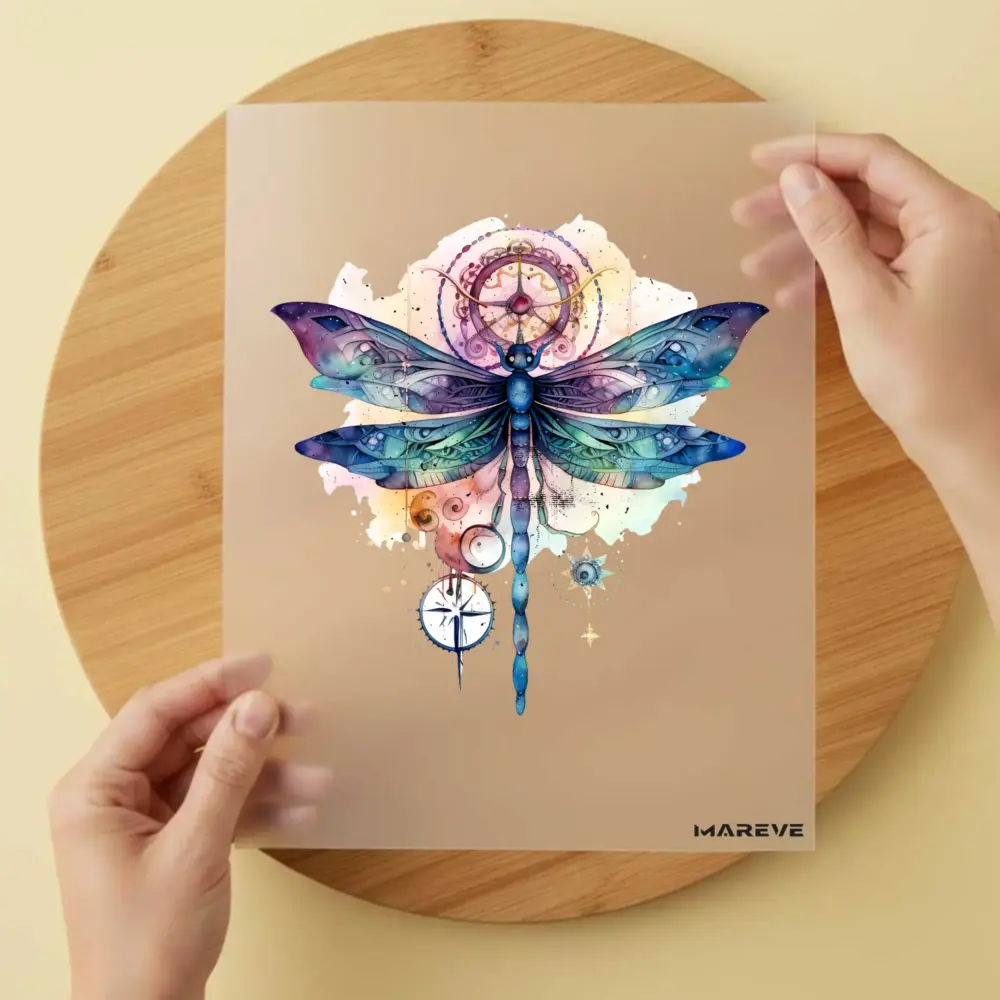 Bügelbild/Sticker - Libelle  - Lila