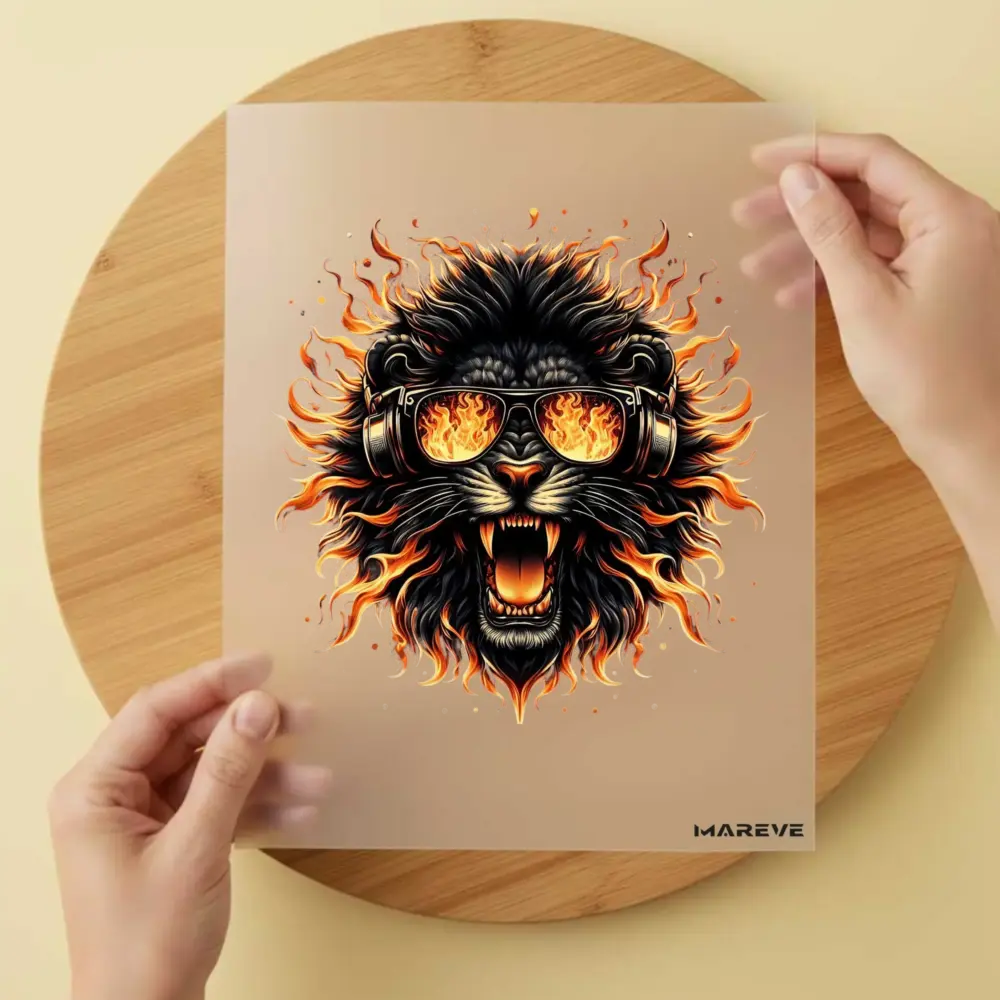 Bügelbild/Sticker - Löwe - Fire