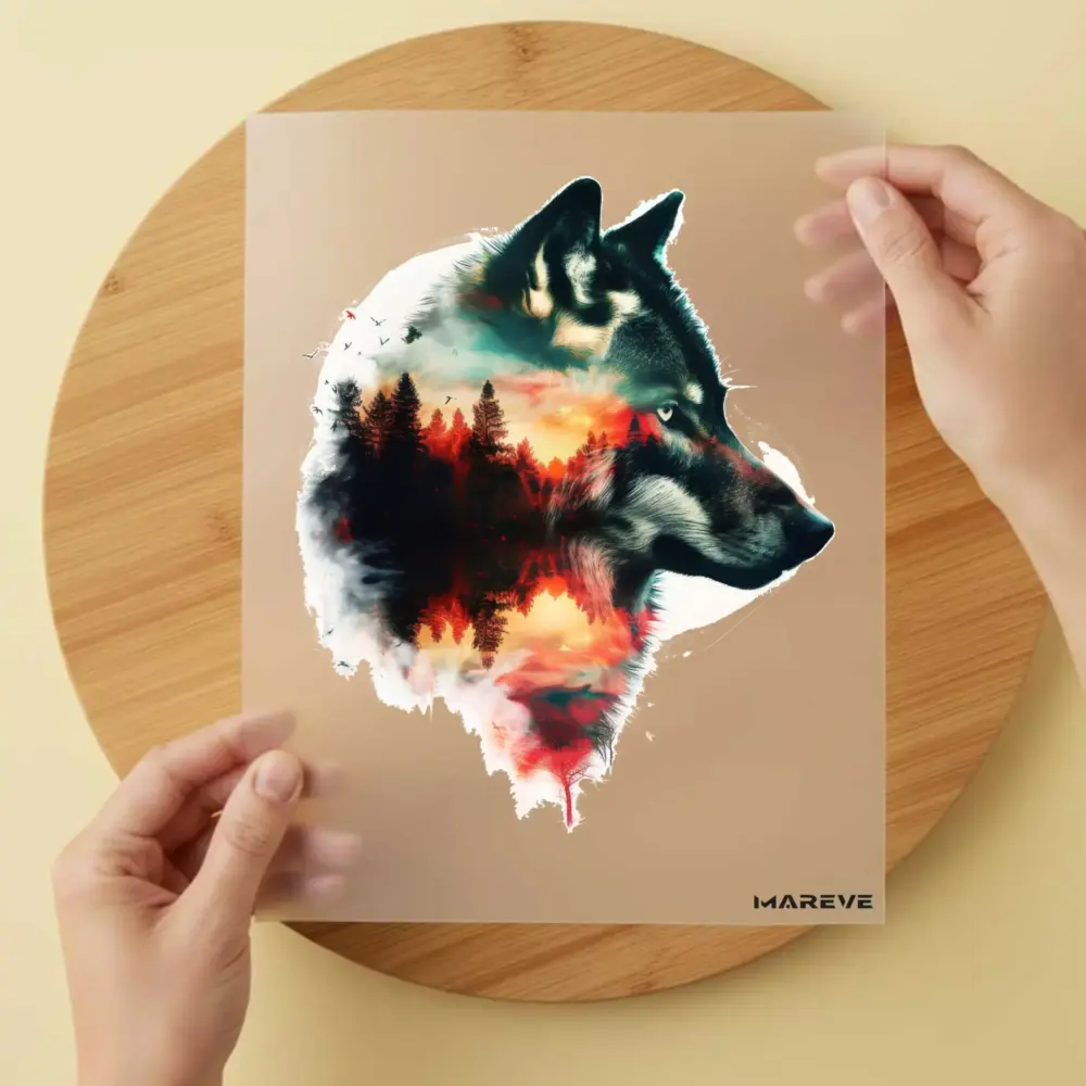 Bügelbild/Sticker - Magic Wolf - Forrest
