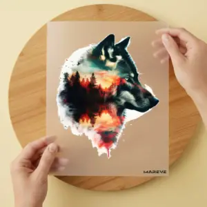 Bügelbild/Sticker - Magic Wolf - Forrest