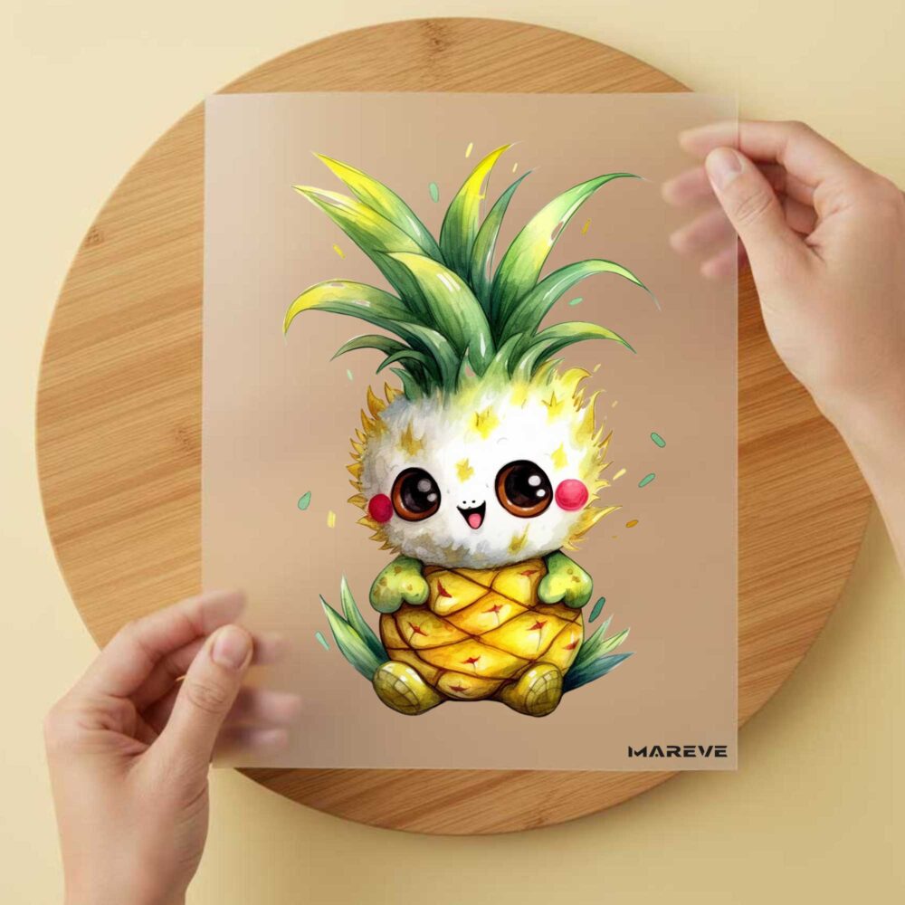 Bügelbild/Sticker - Watercolour - Monster - Ananas