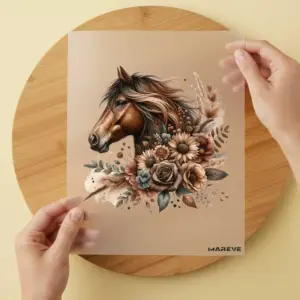 Bügelbild/Sticker - Pferd - Flower - 3