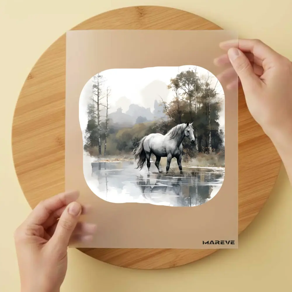 Bügelbild/Sticker - Pferd - Weiß